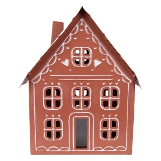 Kovová LED lucerna domek - 32 cm